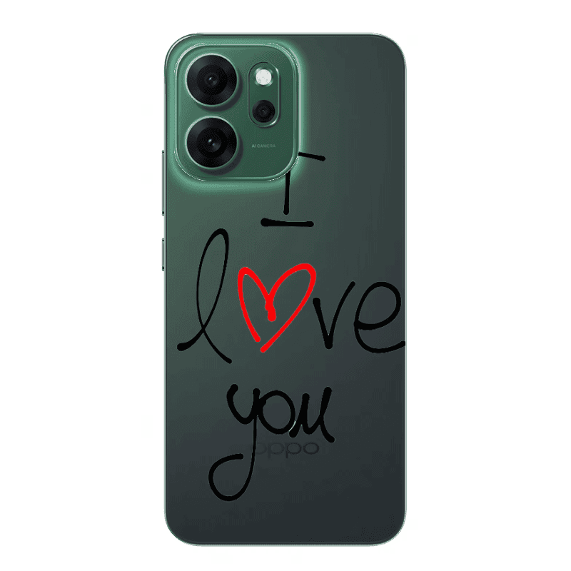 Oppo 14 F i love you Transparent Silicone TPU Θήκη